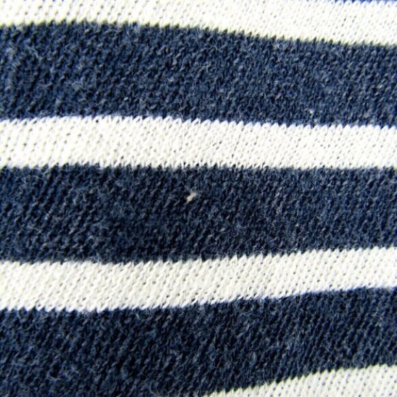 We The Free People Call Back Blue Stripe Henley Top Size S Crochet Lace Buttons - Picture 6 of 10